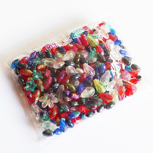 Lot assortiment perles fantaisie acryliques