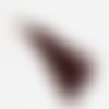 Pendentif pompon boho chic marron 10cm