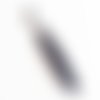 Breloque grande plume noir avec perles 10cm
