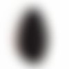 Grosse perle bois noir forme ovale oeuf 4,8cm