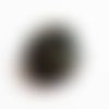 Grosse perle bois noir forme galet rond plat 3,8cm