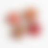 Lot attaches parisiennes brads fleurs shabby x4