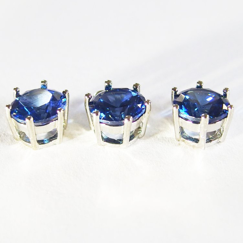 Breloques strass bleu lot x3