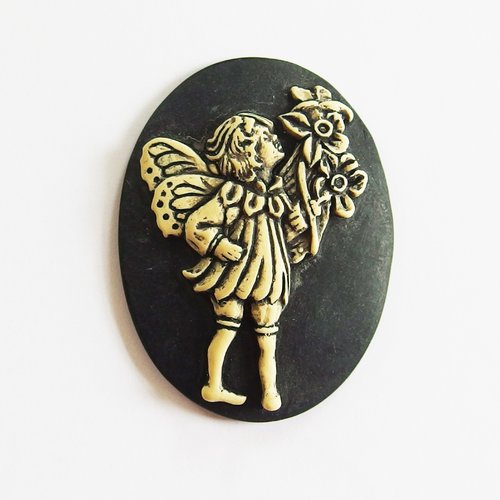 Grand camée cabochon elfe 3,85cm