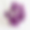 Bouquet fleurs tissu violet x12
