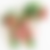 Lot cinq roses fleur artificielle
