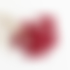 Bouquet fleurs tissu rouge bordeaux x12