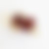 Connecteurs haute-couture vintage perle marron 1,2cm x2