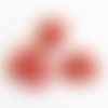 Perles corail rouge naturel coquillage rare x3
