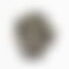 Perles coquillages bigorneaux noirs blanc percés lot de 30