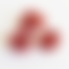 Perles corail rouge naturel coquillage rare x3