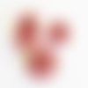 Perles corail rouge naturel coquillage rare x3