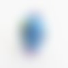 Perle verre lampwork forme ronde bleu 1,5cm