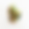 Bélière ethnique or patine antique vert-de-gris gros trou