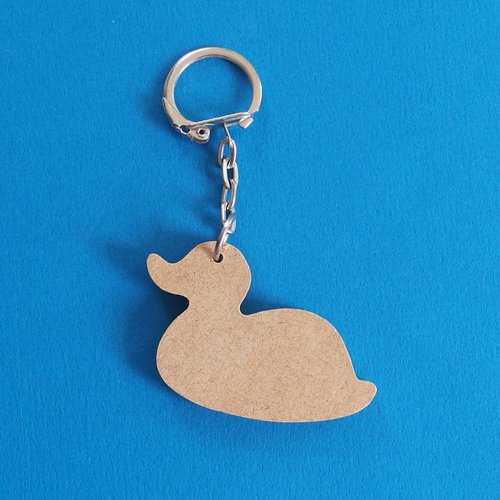 Porte-clé canard bois à customiser