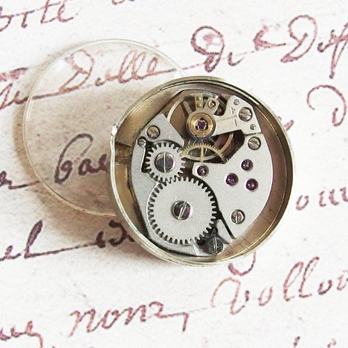 Mouvement de montre marque lancel vintage avec cadran et rubis 2cm