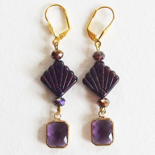 Boucles d'oreilles vintage downton abbey