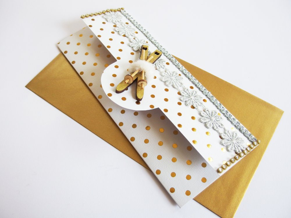 Enveloppe cadeau - Gaïa - Noir et Or - masking tape