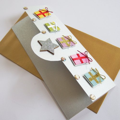 MonIdTAG > Carterie > Enveloppe Cadeaux > Carte étoile + enveloppe  métalisée > Carte enveloppe cadeau argentée