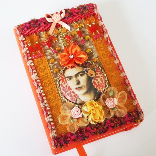 Carnet baroque "esprit frida kahlo" orange