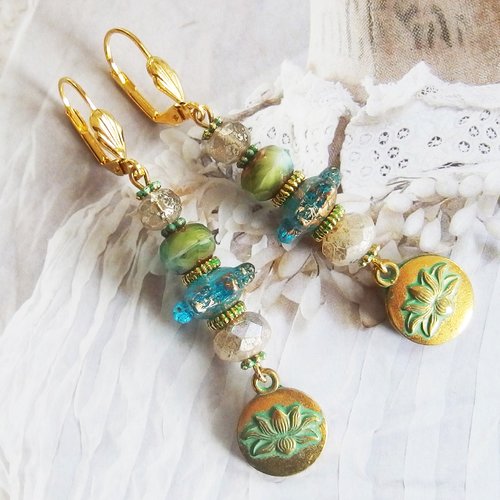Boucles d'oreilles yoga zen lotus
