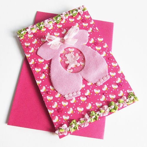 Carte naissance bébé fille