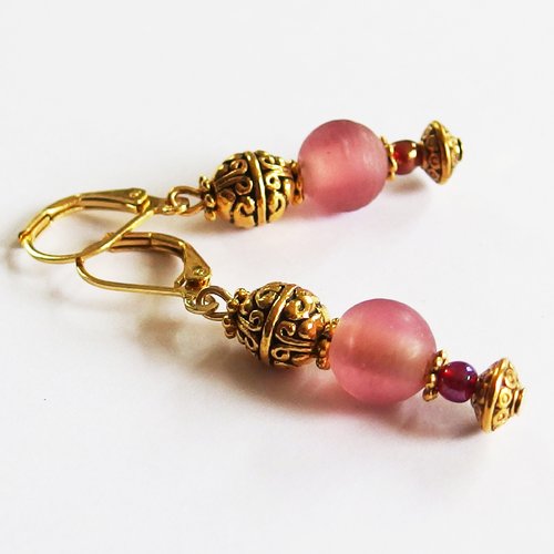 Boucles d'oreilles bohème romantique