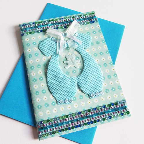Carte naissance bébé garçon