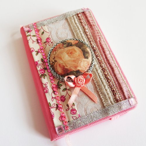 Petit carnet shabby chic "le temps des roses"