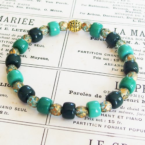 Bracelet femme boho chic verre tchèque