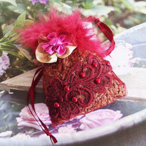 Sachet de lavande bio du jardin "rouge passion"