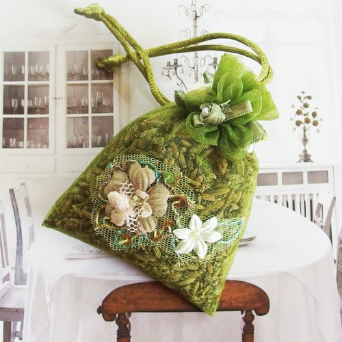Sachet de lavande bio du jardin "vert printemps"