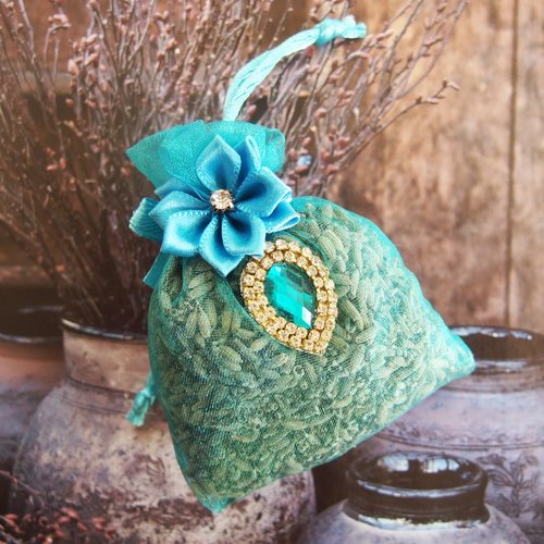 Sachet de lavande bio du jardin "turquoise indienne"