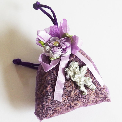 Sachet de lavande bio du jardin "parfum d'ange" violet