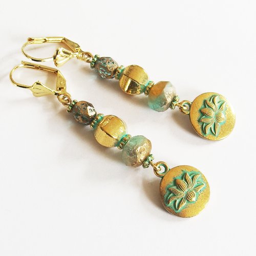 Boucles d'oreilles esprit yoga "sagesse du lotus"