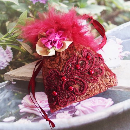 Sachet de lavande bio du jardin "rouge passion"