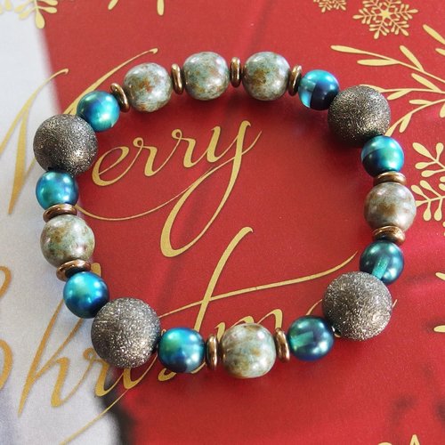 Bracelet de fête downton abbey verre tchèque de bohème