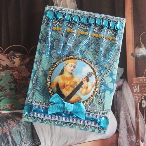 Carnet de note bollywood saraswati joueuse de veena