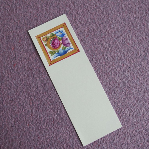 Marque-page lettrine c enluminure création en pièce unique