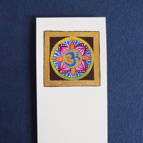 Enluminure marque-page symbole om mandala création originale
