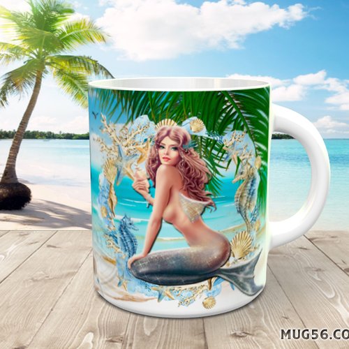 Mug tasse femme sirène mythologie, légende personnalisable #001
