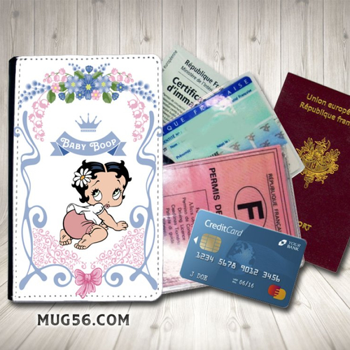 Protège passeport, porte cartes, betty boop 003 bébé