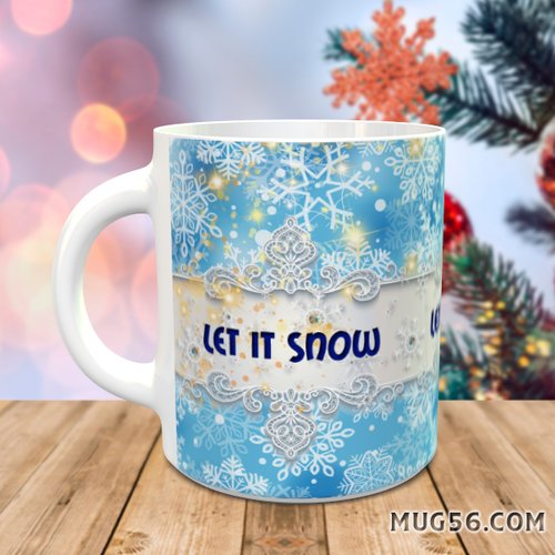 Mug thème hiver 001 - let it snow