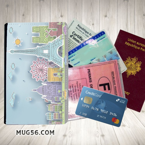 Protège passeport, porte cartes - france paris 002