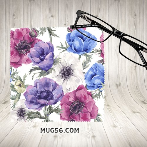 Chiffon microfibres poussière écran & lunettes - floral 005 coquelicots