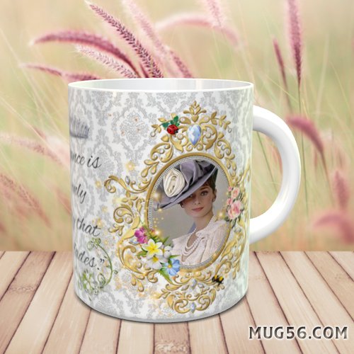 Mug tasse céramique personnalisable prénom - audrey hepburn 01