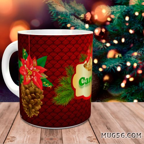 Mug tasse céramique personnalisable prénom - noel christmas 004