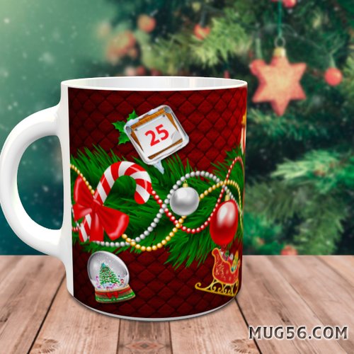 Mug tasse céramique personnalisable prénom - noel christmas 005