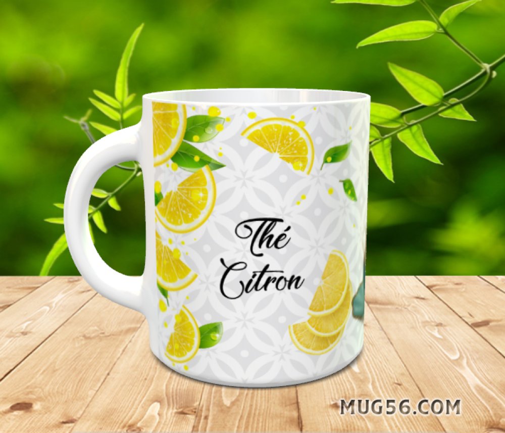 Thé citron 003 mug tasse prénom personnalisable - Un grand marché