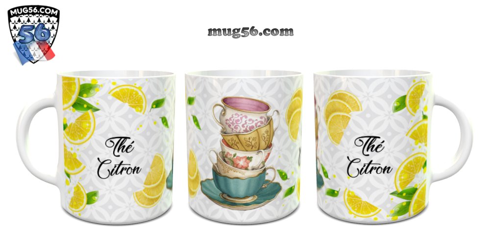 Thé citron 003 mug tasse prénom personnalisable - Un grand marché